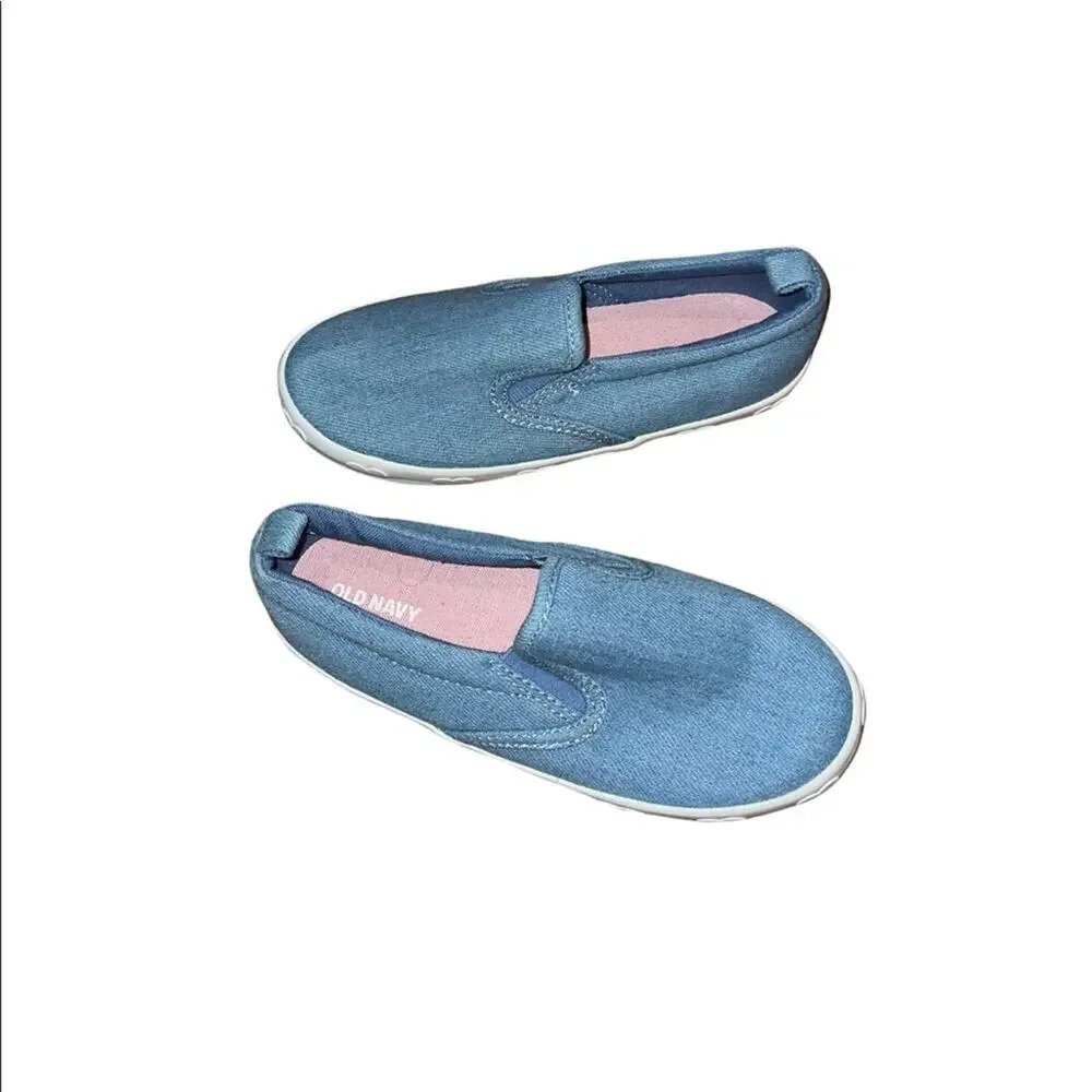 Old Navy Light Blue Denim Slip-on Shoes Size 11
